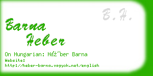 barna heber business card